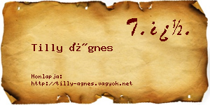 Tilly Ágnes névjegykártya